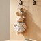 Wrapables Country Floral Plush Stuffed Animal Doll Keychain Bag Charm (Set of 2), Bunny Couple